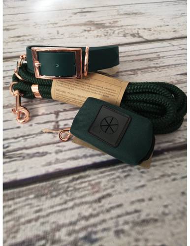 Obroża dla psa z Biothane Dzika Zieleń L