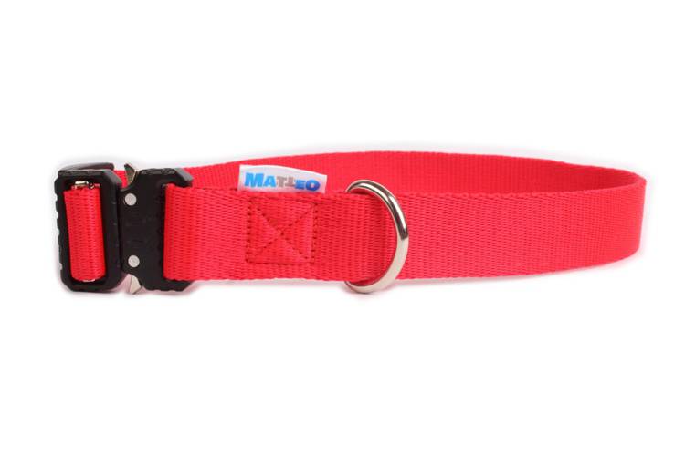 Obroża Klamra Metalowa – Czerwona 0539 30MM 44-76CM