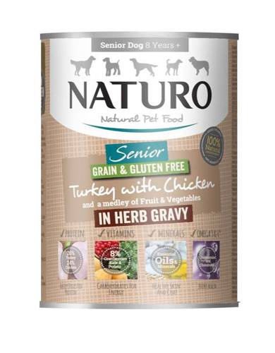Naturo Grain Gluten Free Senior Indyk Kurczak 390g