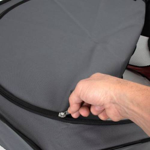 Nylonowy kojec dla zwierząt Dł. x szer. x wys.: 92 x 92 x 52,5 cm, szaro-czerwony