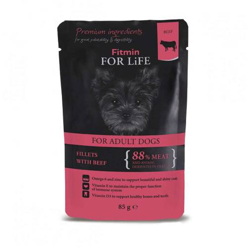Fitmin for Life Dog Pouch Adult mix smaków 85g