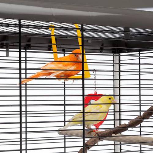 Klatka dla papużek falistych Ferplast Piano 6 Szaro - czarna