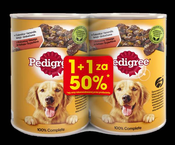 Pedigree z wołowiną w galaretce 2x400g