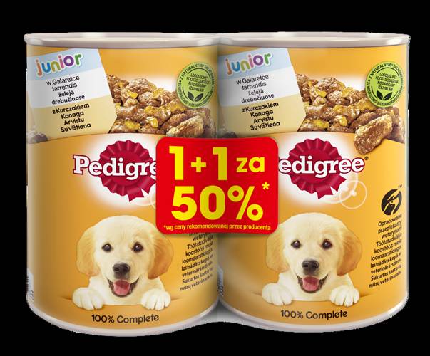 Pedigree Junior z kurczakiem 2x400 g