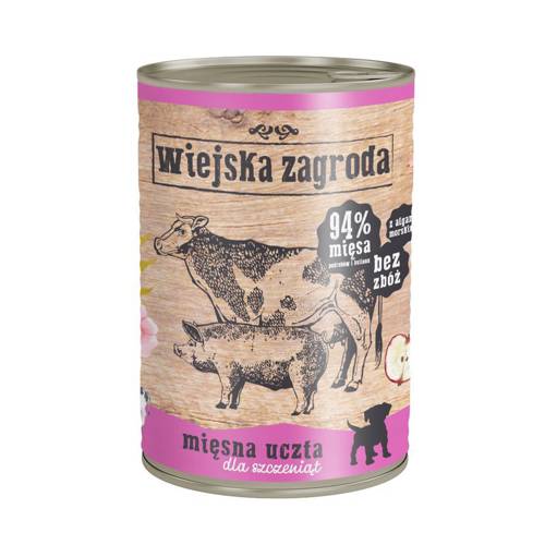 Wiejska zagroda MIX dla szczeniąt JUNIOR 12x400g