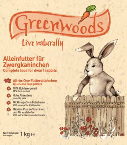 Greenwoods pokarm dla królików miniaturowych 3 kg