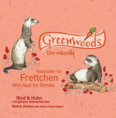 Greenwoods mokra karma dla fretek z wołowiną i kurczakiem 6 x 400 g