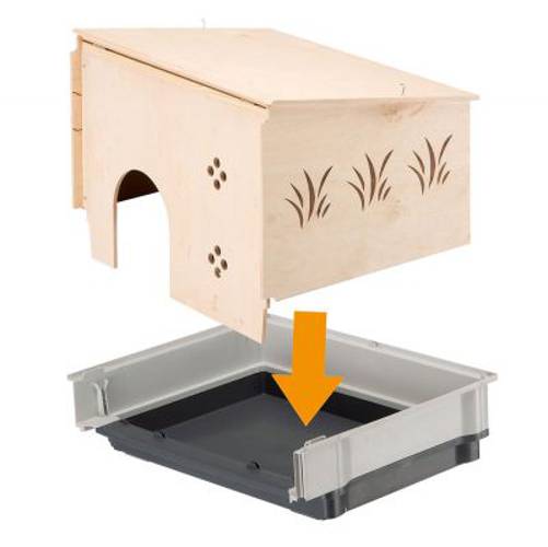 Ferplast Plaza domek do klatki dla małych zwierząt Dł. x szer. x wys.: 42 x 60 x 50 cm