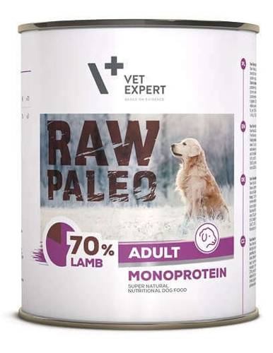 Vet Expert Raw Paleo Adult z jagnięciną 800g