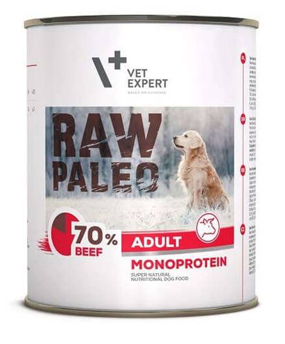 Vet Expert Raw Paleo Adult z wołowiną 800g
