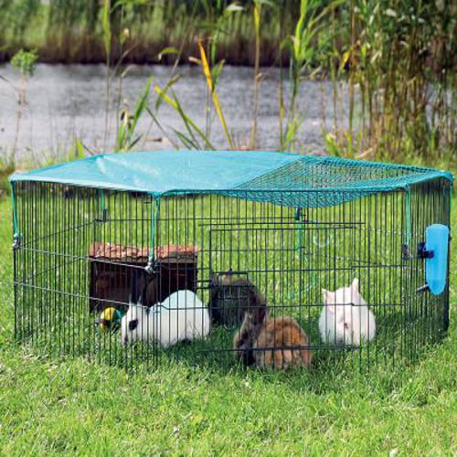 Trixie kojec sześciokątny z ochroną przeciwsłoneczną 6 elementów każdy o szer. x wys. 58 cm x 38 cm