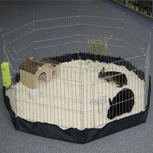 Kerbl Ośmiokątny kojec z ochroną przeciwsłoneczną 8 elementów każdy, szer. x wys.: 57 x 56 cm