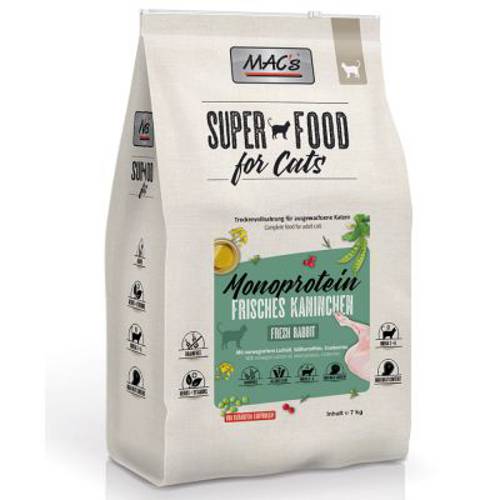 MAC's Superfood for Cats Adult Monoprotein, królik 7 kg