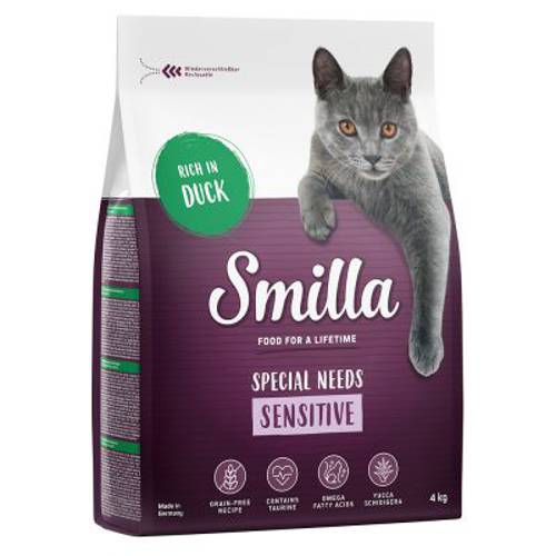 Smilla Adult Sensitive, bez zbóż, kaczka 4 kg