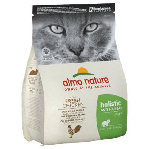 Almo Nature Holistic Anti Hairball kurczak z ryżem 2 kg