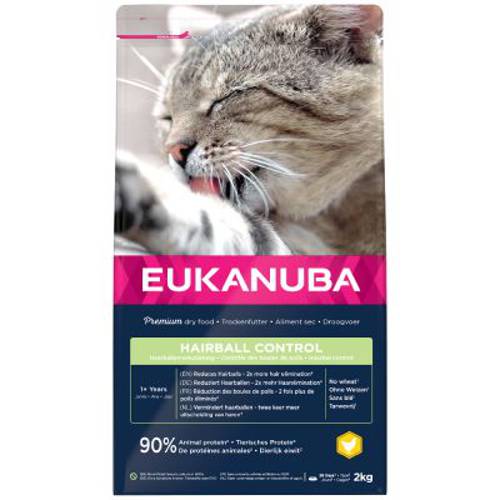 Eukanuba Hairball Control Adult 3 x 2 kg