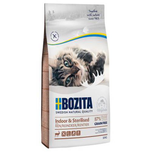 Bozita Grainfree Indoor & Sterilised, renifer (bez zbóż) 10 kg