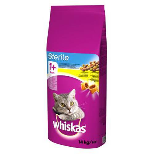 Whiskas 1+ Sterile z kurczakiem 2 x 14 kg