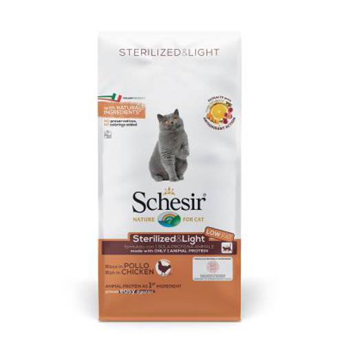 Schesir Sterilized & Light, kurczak 10 kg