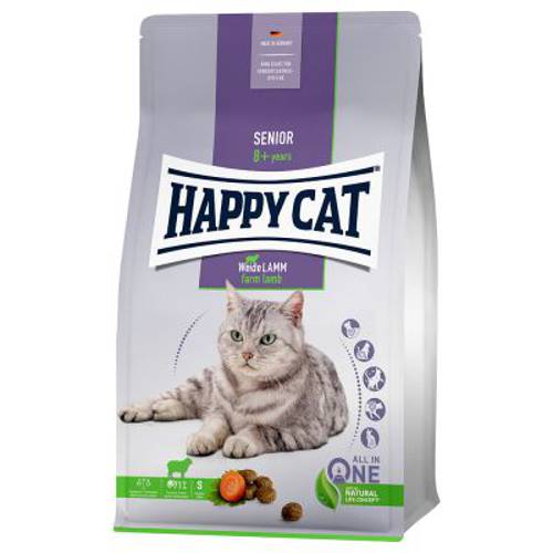 Happy Cat Senior, jagniecina 2 x 4 kg