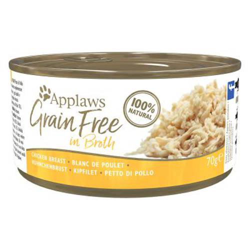 Applaws Grainfree w bulionie, 6 x 70 g Pierś z kurczaka