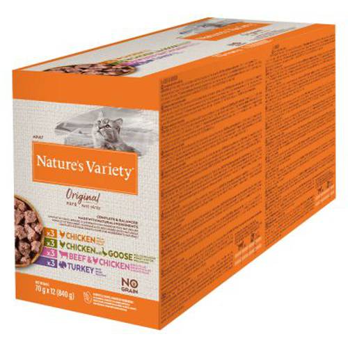 Nature's Variety Original Paté No Grain, 12 x 70 g Indyk