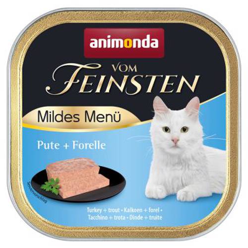 Animonda vom Feinsten Mildes Menu Adult, 6 x 100 g Indyk i pstrąg
