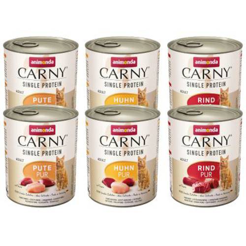 Pakiet próbny Animonda Carny Single Protein Adult  6 x 200 g