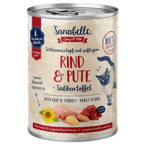 Sanabelle All Meat, 6 x 380 g Wołowina i indyk