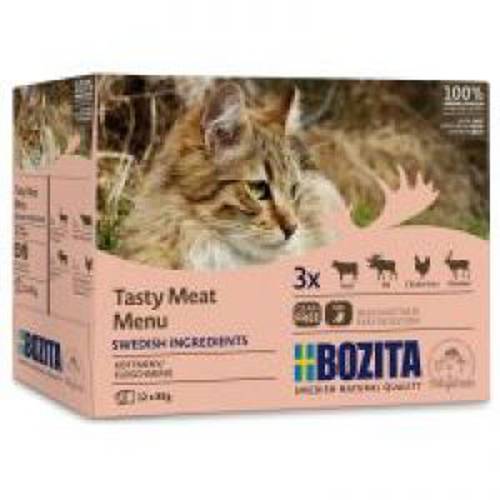 Bozita kawałki w galarecie, saszetki 12 x 85 g Menu mięsno-rybne