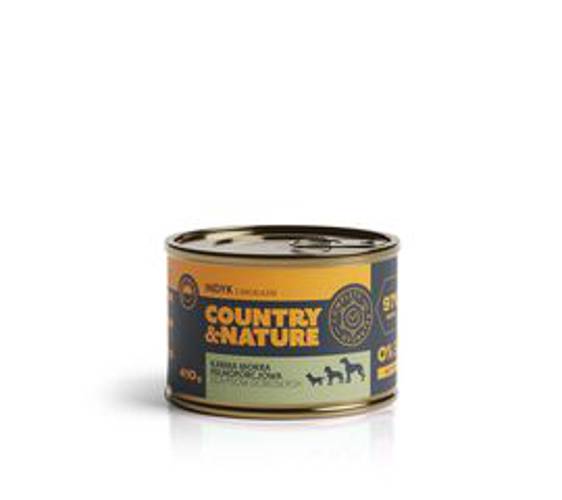 COUNTRY&NATURE Bezzbożowa mokra karma - indyk z brokułem 410 g