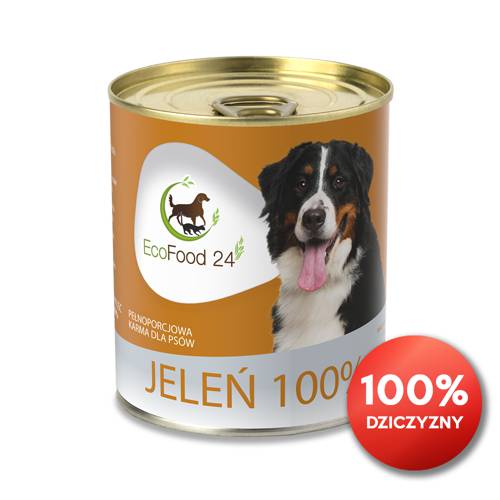 Konserwa dla psa - Jeleń 100% 850g