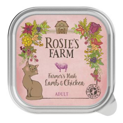 Rosie's Farm Adult, 16 x 100 g Łosoś i kurczak z krewetkami