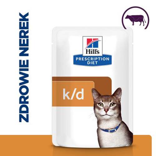 Hill's Prescription Diet Feline k/d Kidney Care Łosoś, 24 x 85 g
