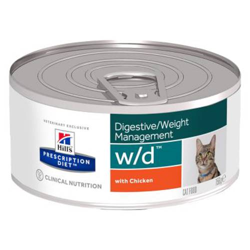 Hill's Prescription Diet Feline w/d Digestive Weight Management, kurczak 6 x 156 g