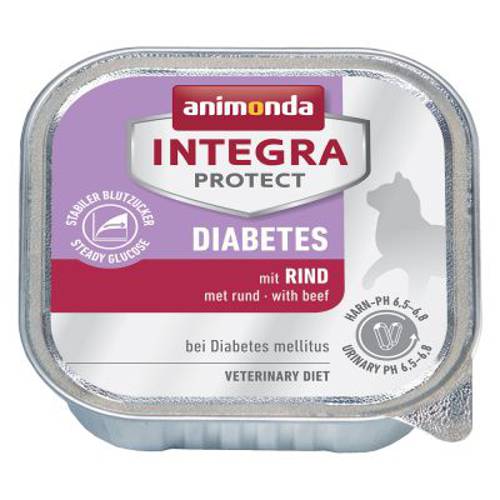 Animonda Integra Protect Adult Diabetes, tacki, 6 x 100 g Z łososiem