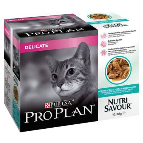 Megapakiet Purina Pro Plan Nutrisavour, 20 x 85 g  Sterilised, Ryba morska w galarecie
