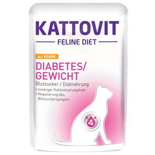 Kattovit Diabetes / Weight w saszetkach Kurczak, 48 x 85 g