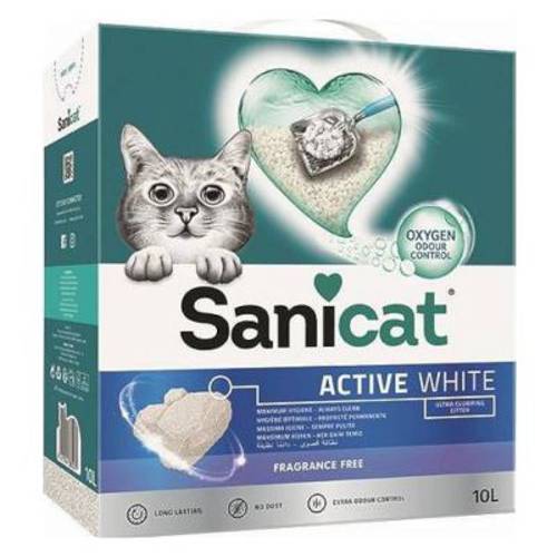 Sanicat Active White żwirek zbrylający się 2 x 10 l