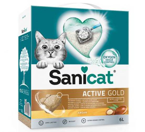 Sanicat Active Gold żwirek zbrylający się  2 x 6 l