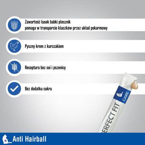 Perfect Fit Anti-Hairball odkłaczający przysmak dla kota 44 x 12 g