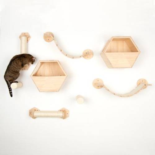 Phoebe słupek do drapania dla kota, do montażu na ścianie Naturalny