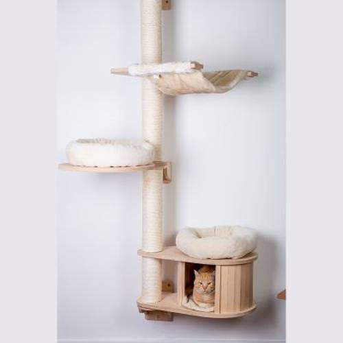 Natural Paradise Magnolia drapak dla kota, mocowany do ściany Kremowy