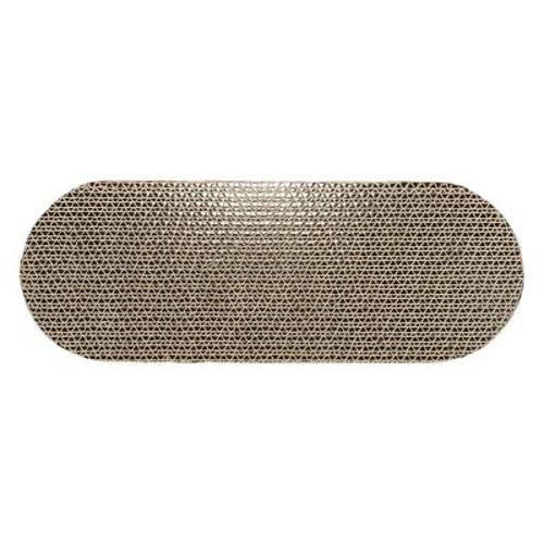 Trixie Tekturowy drapak z drewnianą ramą, owalny Dł. x szer. x wys.: 46 x 25 x 4 cm