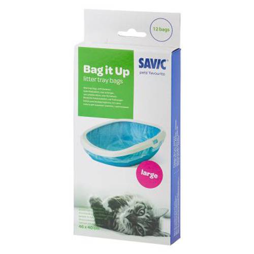 Savic Gizmo Happy Planet, kuweta dla kota Savic worki do kuwety Bag it Up - Large , 12 szt.