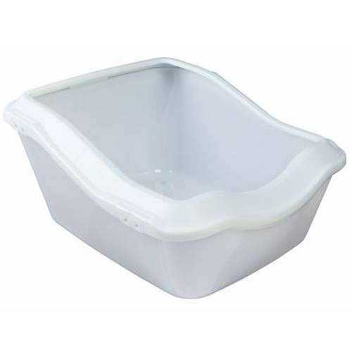 Trixie Cleany Cat kuweta dla kota, z szerokim rantem Biała