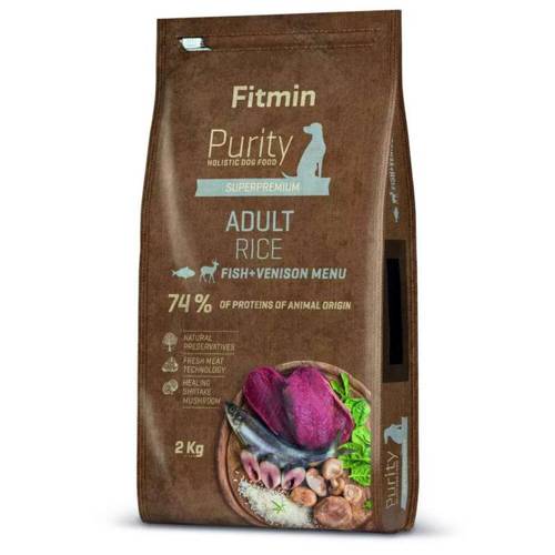 Fitmin Purity Rice Adult Fish&Venison 2kg + GRATIS