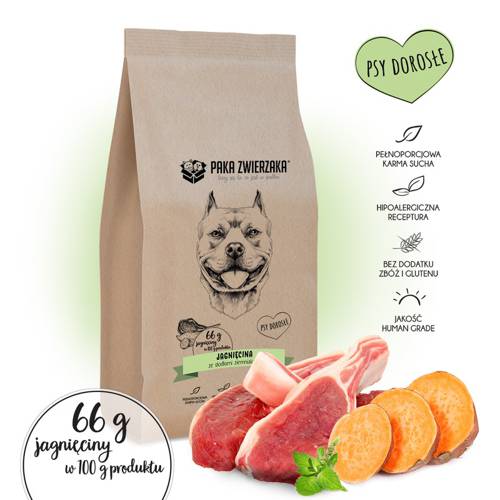 Paka Zwierzaka jagnięcina 2kg + GRATISY