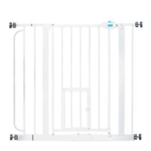 Carlson barierka dla zwierząt Pet Gate, z wbudowanymi drzwiczkami dla kota  Wys. x szer.: 76,2 cm x 73,66 - 92,71 cm