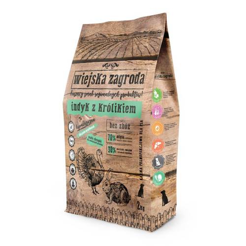 Wiejska zagroda indyk z królikiem 2kg + GRATIS
